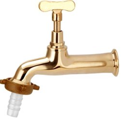 Torneira para jardim leao metal polido com bico 1130