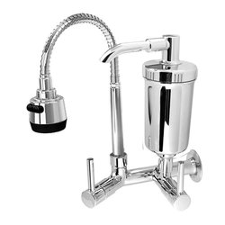 Torneira com filtro parede gourmet leao metal cromado 3272
