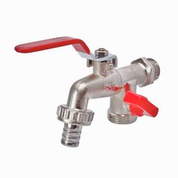 Torneira tanque esfera fertak metal cromado com saida para maquina