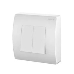 Acabamento valvula descarga fabrimar 108 x 108mm flux cinza