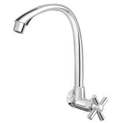 Torneira de parede cross movel tigre para cozinha alta cromada 472