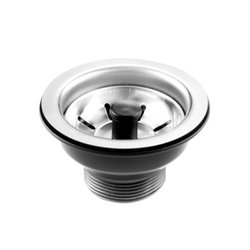 Valvula para pia americana padova 4.1/2 inox/abs