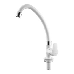 Torneira de bancada movel herc abs branca/cromada tivoli - 527