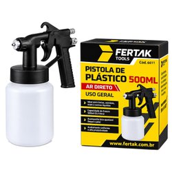 Pistola para pintura fertak de plastico 500ml - 6611