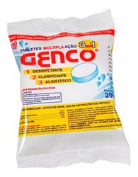 Genco cloro pastilha 3 em 1 - 200g