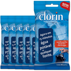 Cloro clor-in 1mg para 1l - com 6