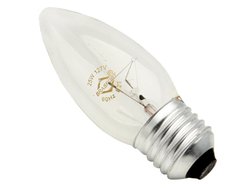 Lampada vela lisa 40w 127v clara