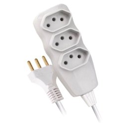 Extensao tripolar pp fc new 05m branca - 25430