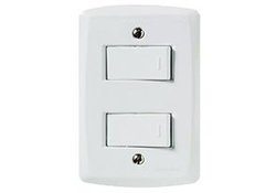 Interruptor simples tramontina lux2 2 teclas 10a/250v - 57145/040