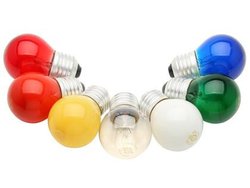 Lampada bolinha e27-127v 15w laranja