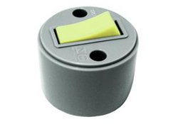 Interruptor externo redondo perlex cinza 1 tecla 10a/250v - 180