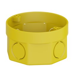 Caixa de luz octogonal tigre amarela 3x3 com anel deslizante