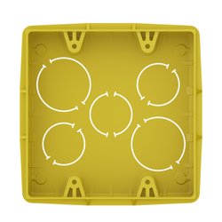 Caixa de luz quadrada tigre amarela 4x4