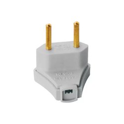 Pino macho triangular perlex 10a bipolar cinza - 2044