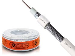 Fio coaxial foxlux branco rg6 67