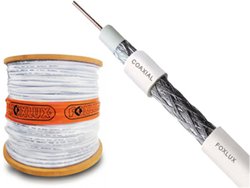 Fio coaxial foxlux branco rg6 67 (ca)