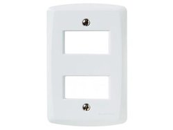 Placa tramontina lux2 4x2 2 mod.separados horiz. c/suporte
