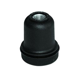 Suporte para lampada abajour perlux preto com tampa - 1108