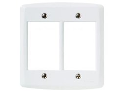 Placa tramontina lux2 4x4 2 mod.separados horiz. c/suporte