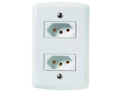 Tomada dupla tramontina lux2 20a/250v - 57145/066