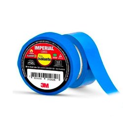 Fita isolante imperial 3m 18mm x 10m azul