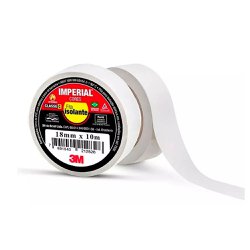 Fita isolante imperial 3m 18mm x 10m branca