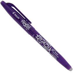 Caneta esferografica escreve e apaga pilot 0.7mm fina violeta com 12
