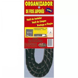 Organizador de fios overtime preto 16mm x 1m