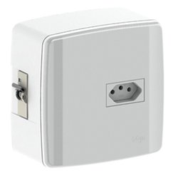 Caixa externa branca ilumi tomada 20a - com disjuntor 25a