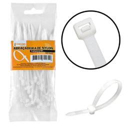Abracadeira de nylon tocha branca 3,6 x 180mm