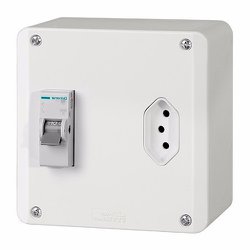 Caixa multiuso branca eletromar externa tom 20a + disj 25a