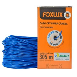 Cabo para rede foxlux azul (m305) cftv