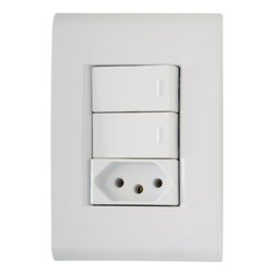 Interruptor conjugado tramontina liz 2 x 1 - 10a/250v - 57170/073