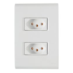 Tomada dupla tramontina liz 10a/250v - 57170/065