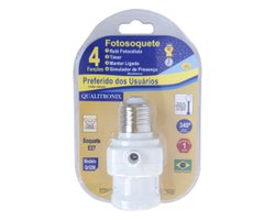 Sensor de presenca qualitronix fotosoquete e-27 - qr52m