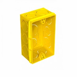 Caixa de luz retangular roma amarela 4x2