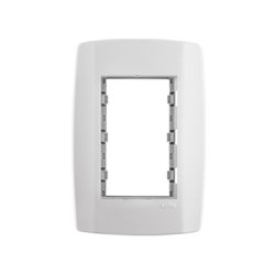 Placa com suporte slim ilumi 4 x 2 - 3 modulos juntos - 82100