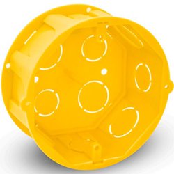 Caixa de luz octogonal roma amarela 4x4