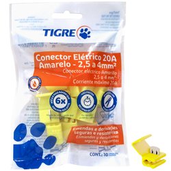 Conector de derivacao tigre amarelo 2,5 a 4mm 600v