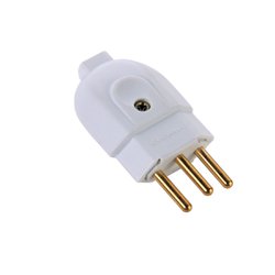Pino tramontina macho (m10) tripolar branco 10a