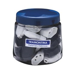 Pino tramontina femea em minipote bipolar preto e branco 10a