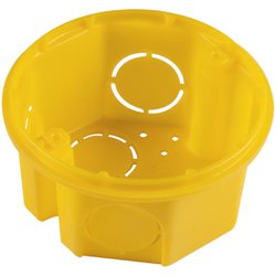 Caixa de luz octogonal tramontina amarela 3x3
