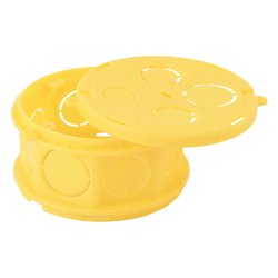 Caixa de luz octogonal tramontina amarela 4x4 fundo movel