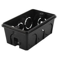Caixa de luz retangular dual preta 4x2