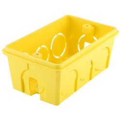 Caixa de luz retangular dual amarela 4x2