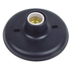 Plafon para lampada fc preto c/soq. louca pop 205852