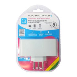 Protetor eletrico para geladeira qualitronix tripolar 10a branco - qppm04b