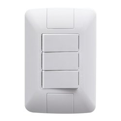 Interruptor simples tramontina aria 3 teclas 6a/250v - 57241/070