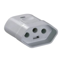 Pino femea tripolar mec-tronic 10a cinza - 39009