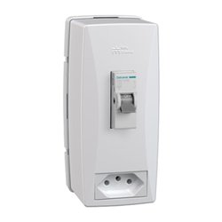 Caixa multiuso branca eletromar sobrepor tom 20a + disj 25a